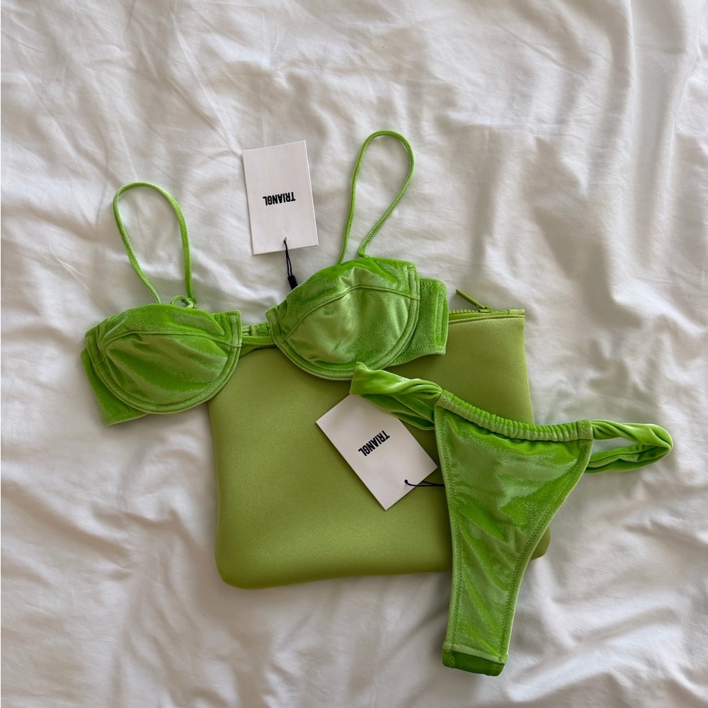 NWT Triangl Lime Green Bikini Set